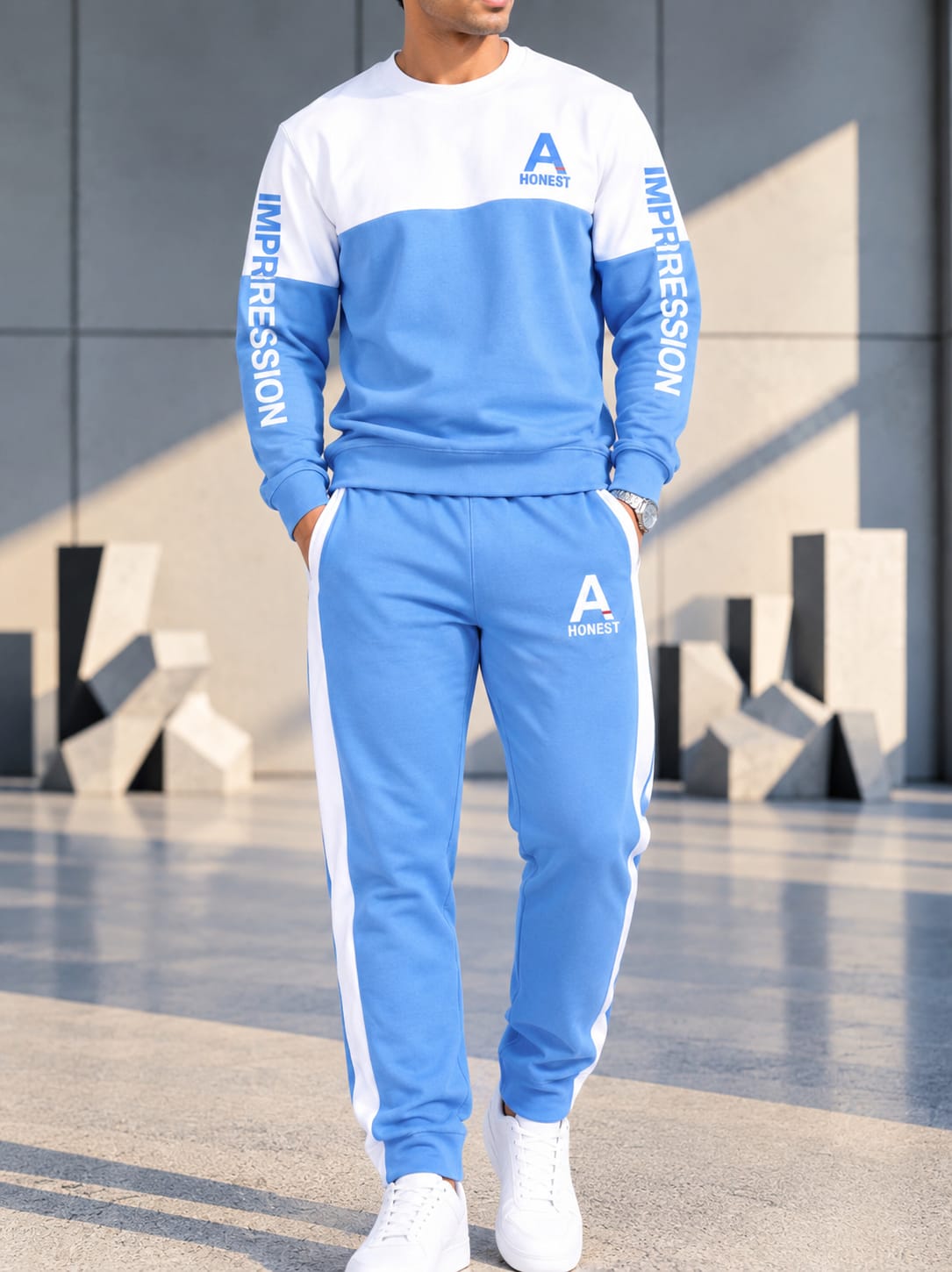 Men's Premium Sweatshirt & Sweatpants Set SS1-ALB