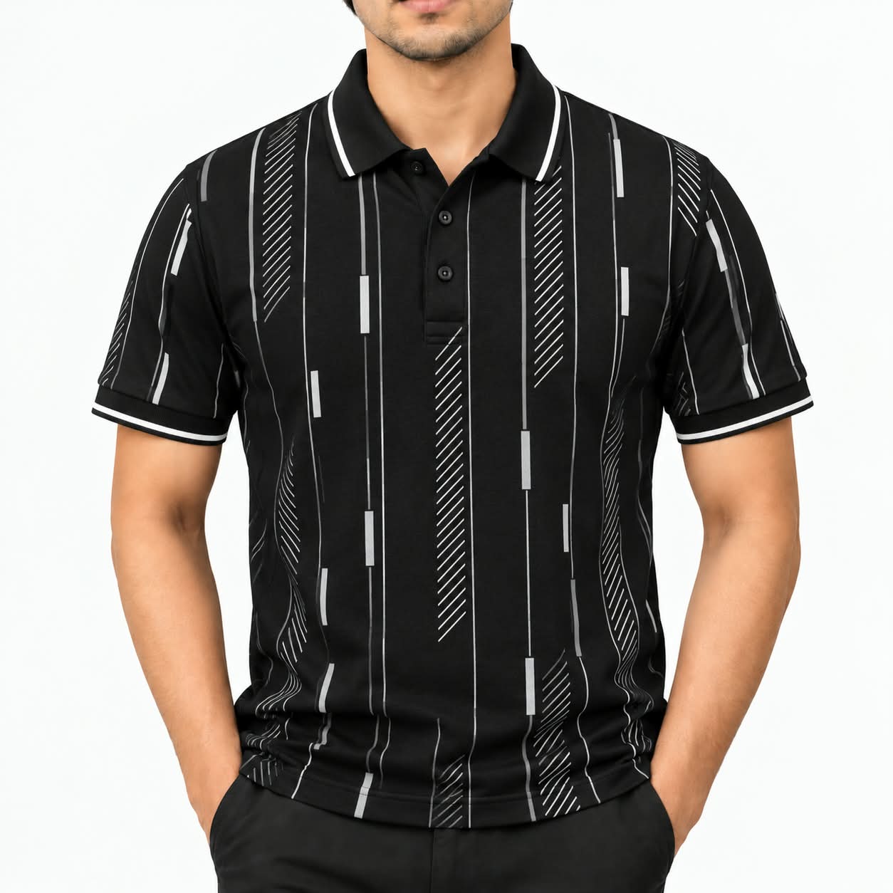 Premium Men's Polo T-Shirt PO-37Black