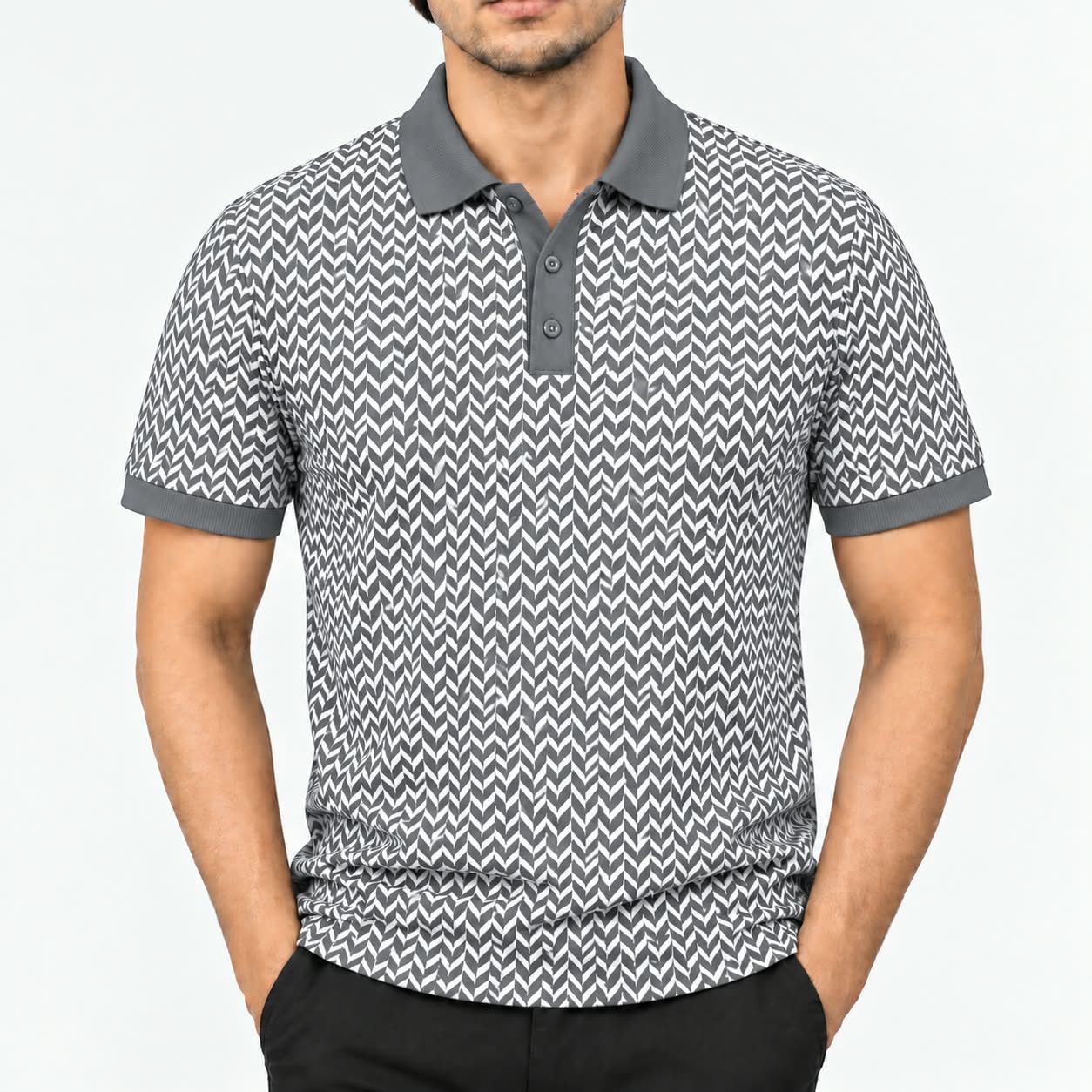 Premium Men's Polo T-Shirt PO-38Gray