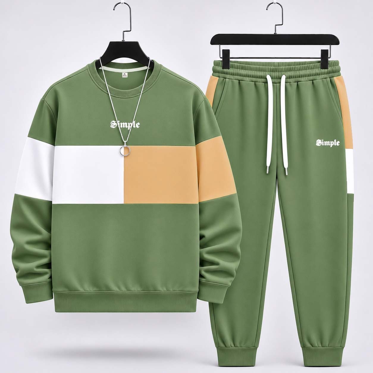Premium Sweatshirt & Trouser Set -1Olive