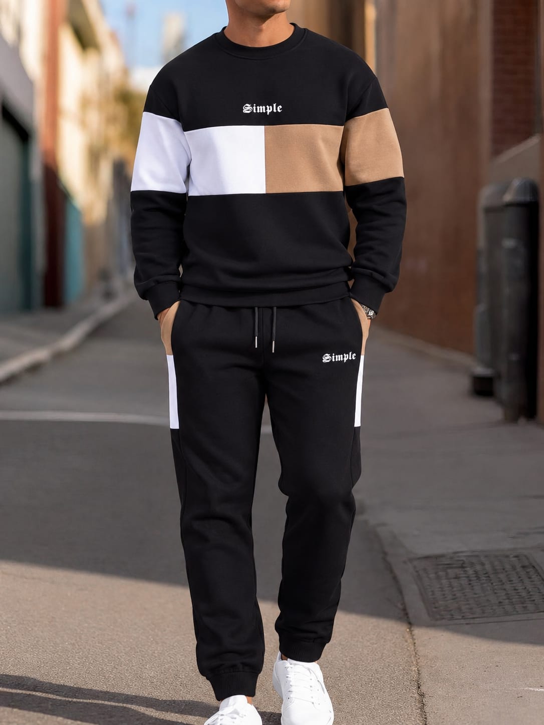 Premium Sweatshirt & Sweatpants Set SS2 Black