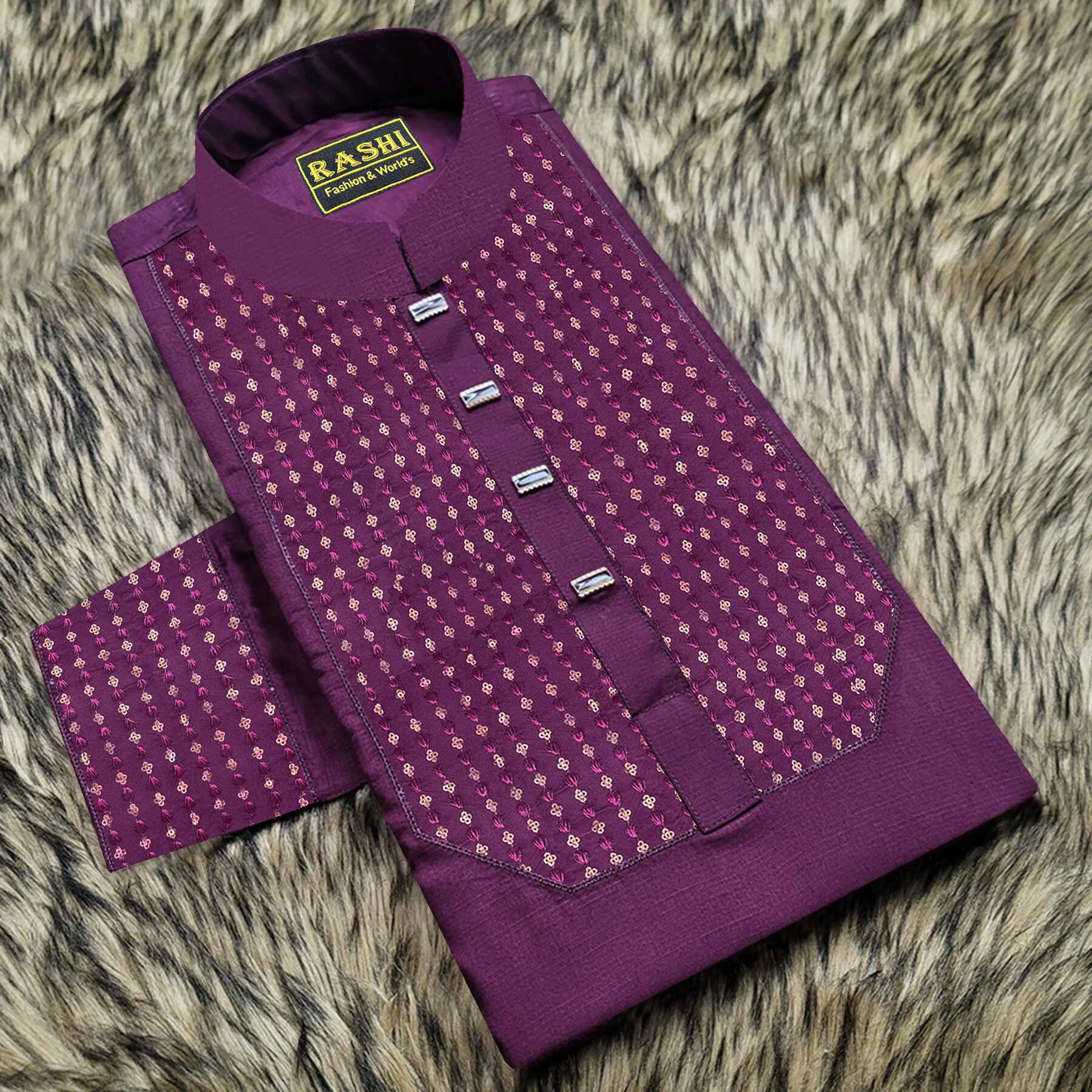 Indian Fabrics Stylish Panjabi P-1P