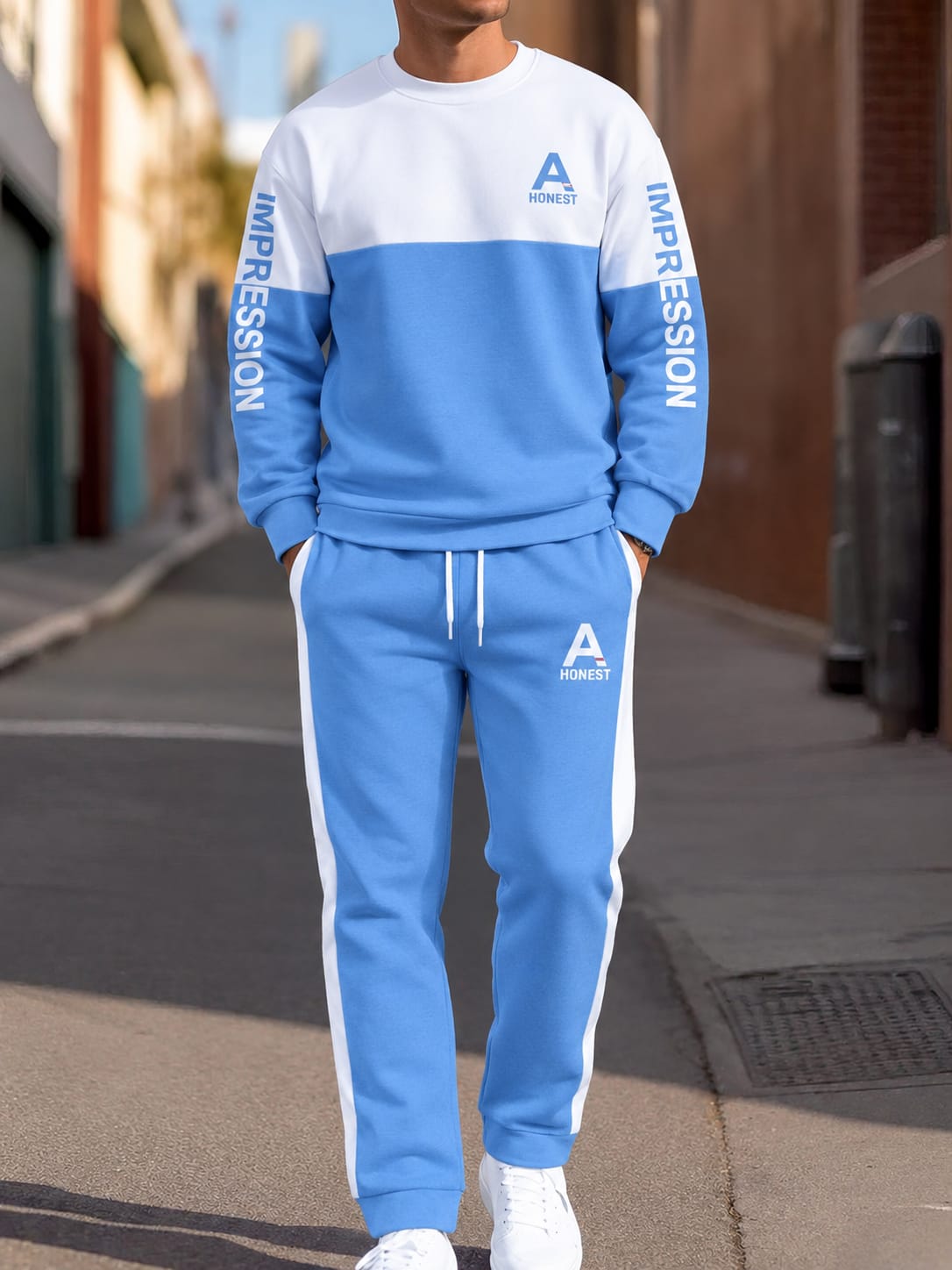 Men's Premium Sweatshirt & Sweatpants Set SS1-ALB