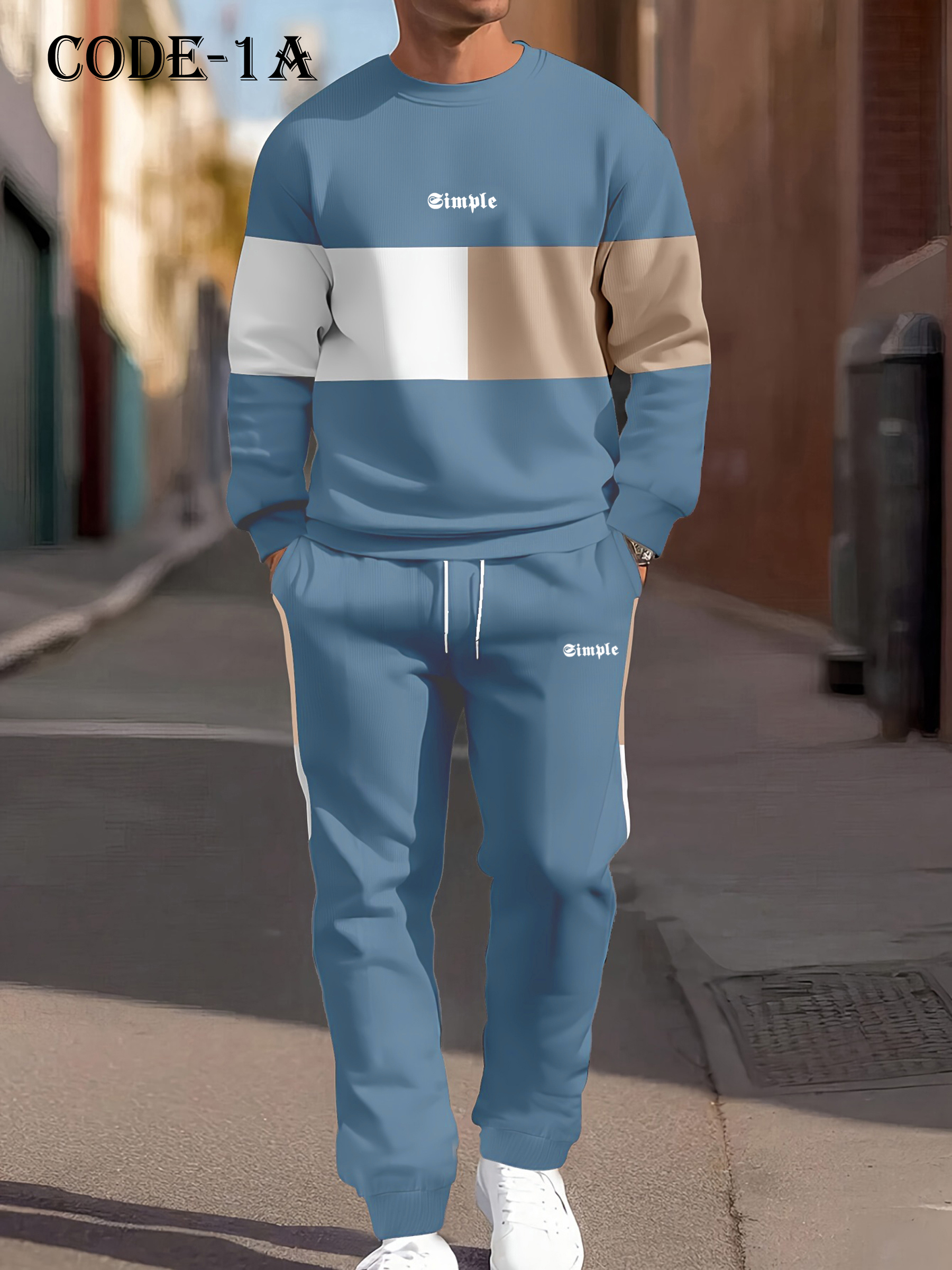 Men's Premium Sweatshirt & Sweatpants Joggers Set SS1-A2