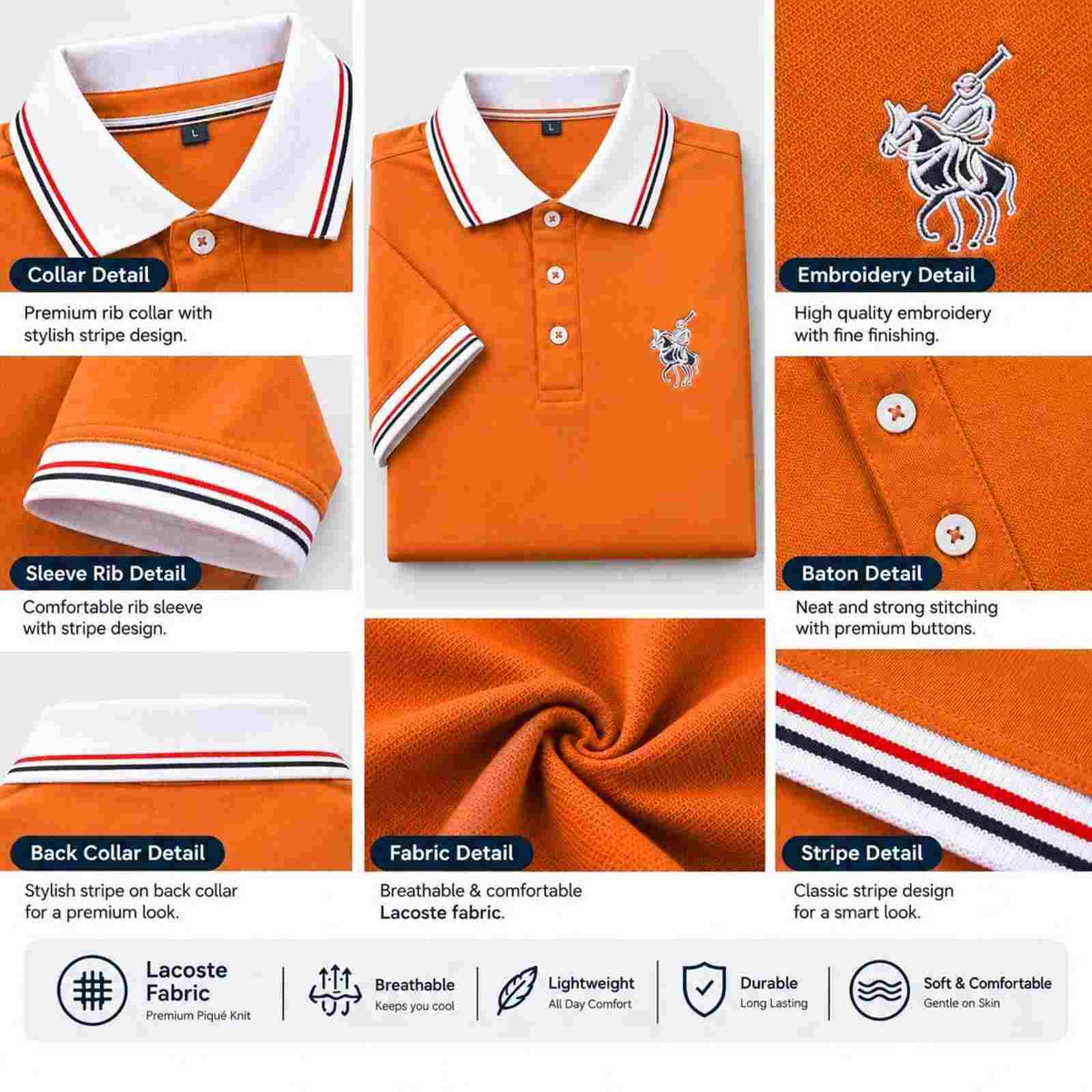 Premium Men's Polo T-shirt  PO-16E