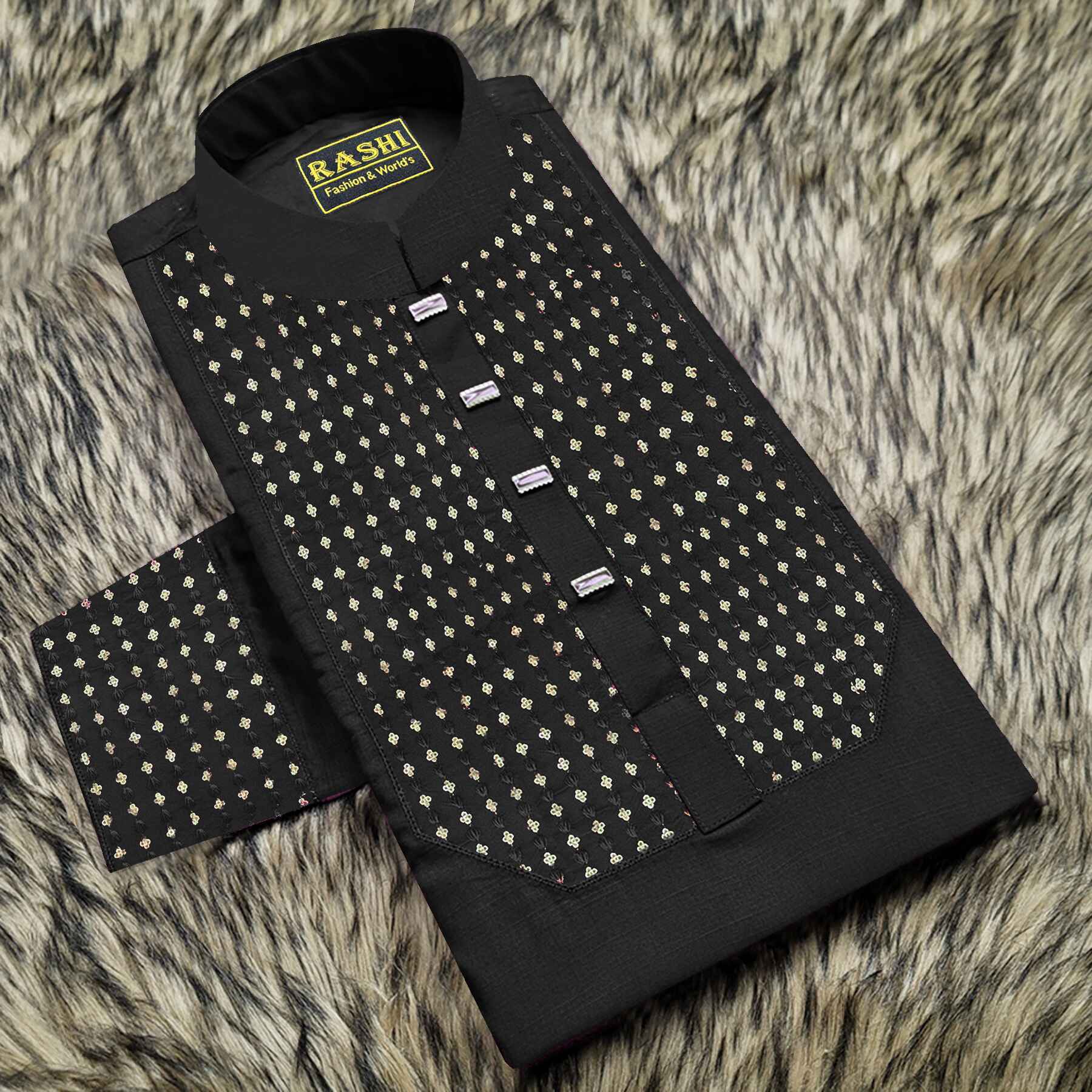 Indian Fabrics Stylish Panjabi P-1B