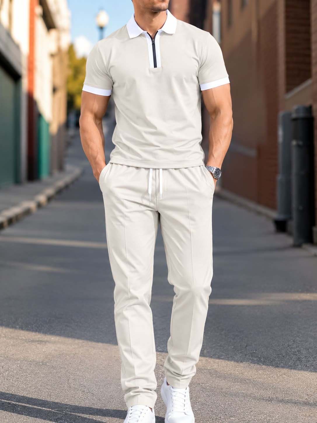 Men's Premium Short Sleeve & Trouser Set PS-1C