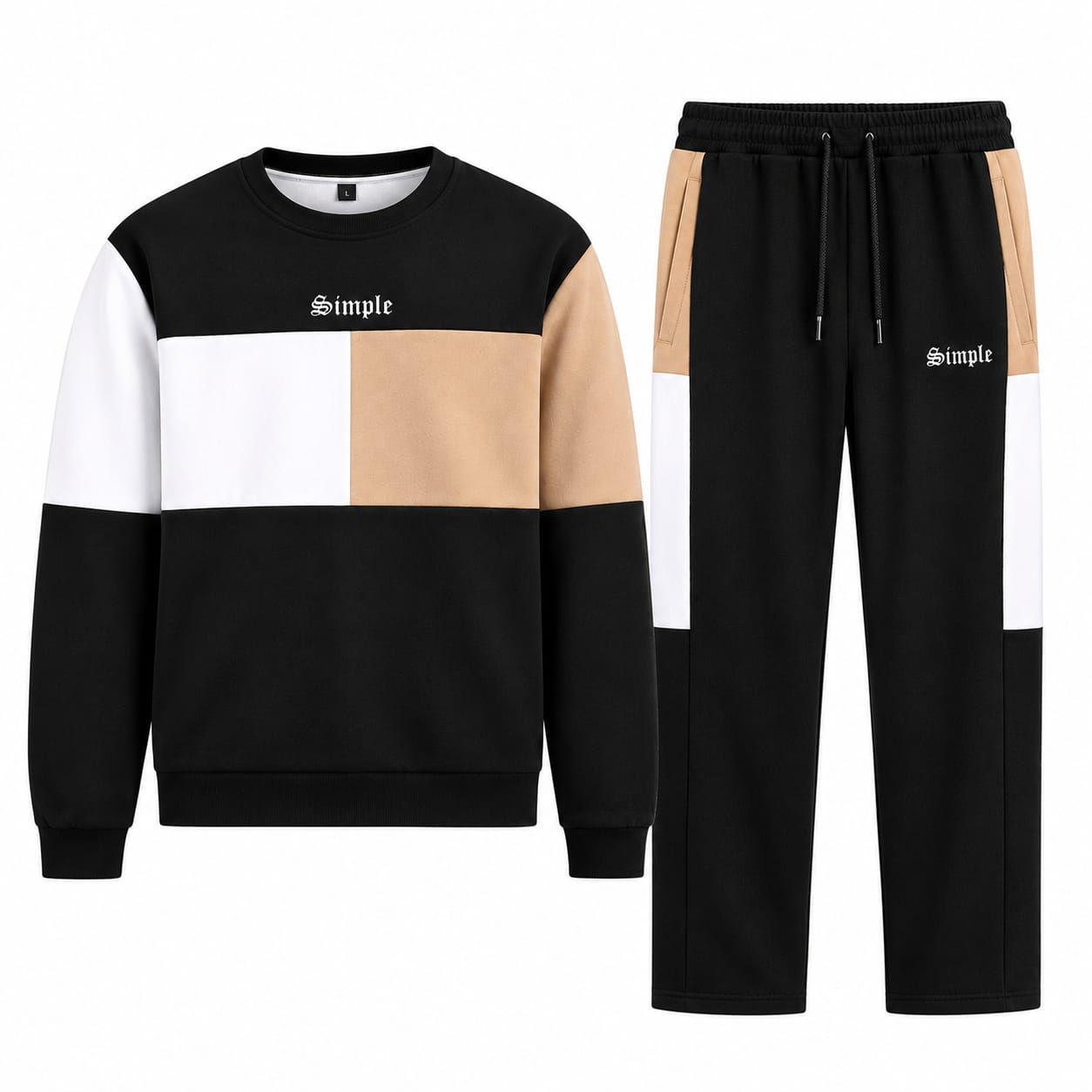 Men's Premium Sweatshirt & Sweatpants Set SS-2Black