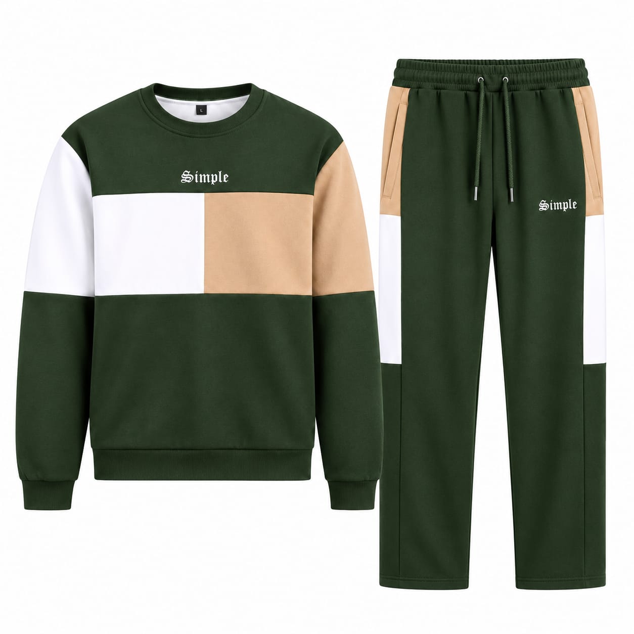 Men's Premium Sweatshirt & Sweatpants Set SS-2Olive