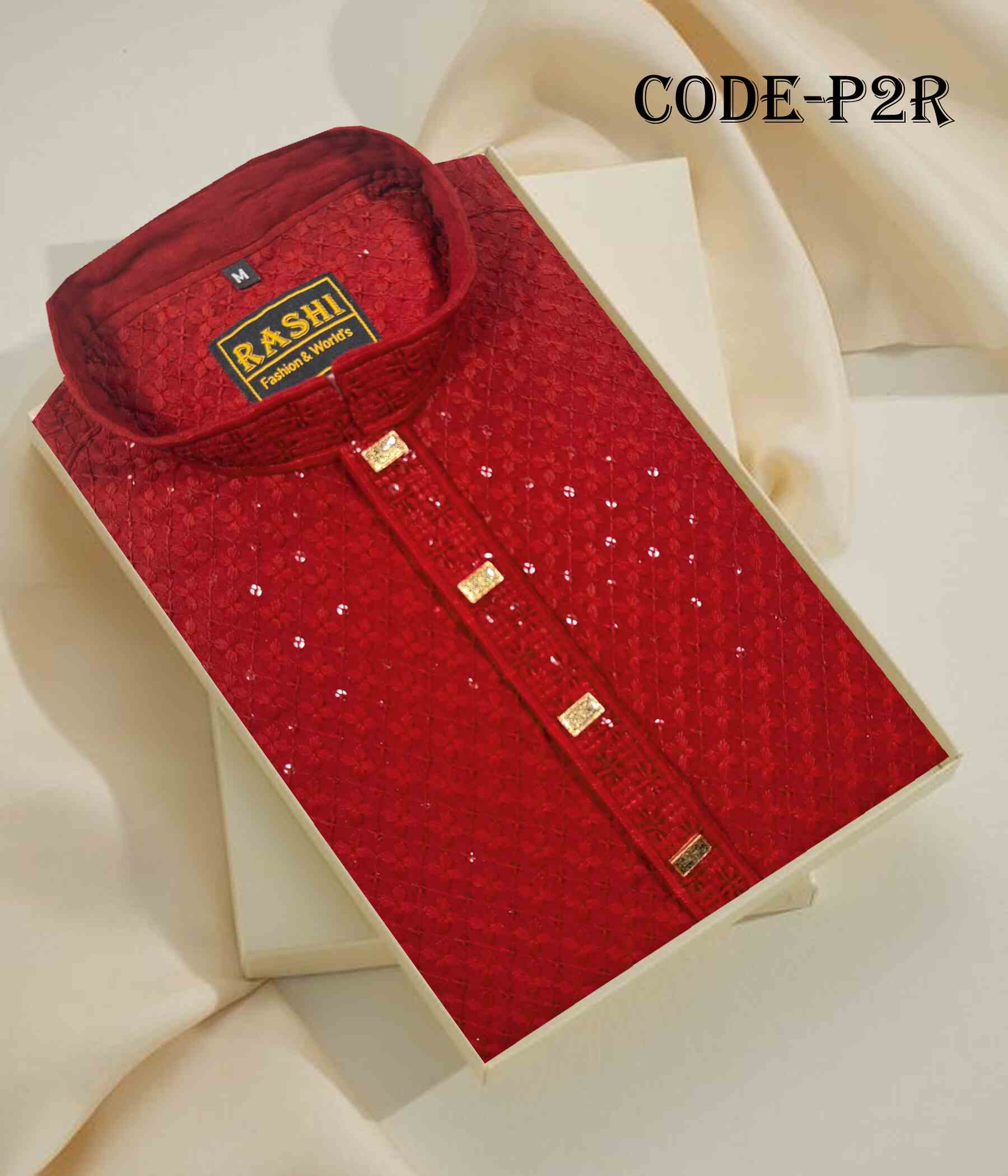 Indian Fabrics Stylish Panjabi P-2R